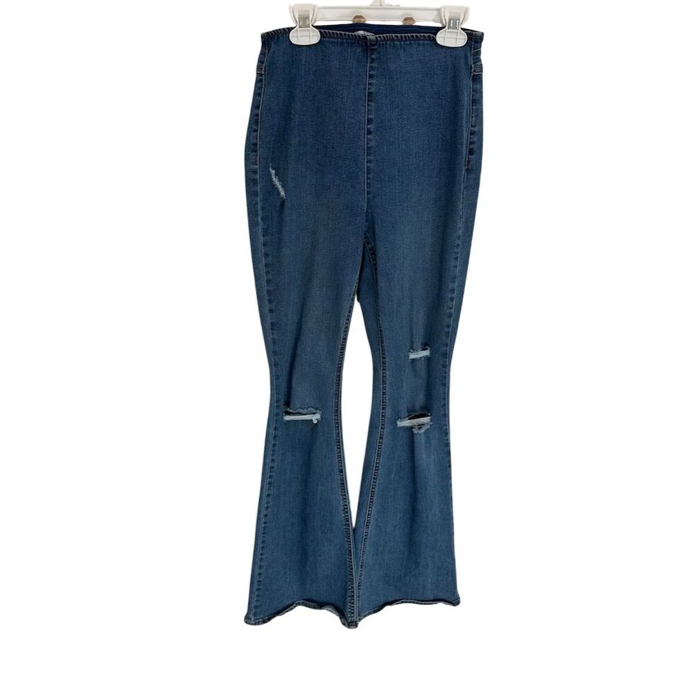 Tinsel Women's High Waist Flared Jeans Wide Leg Bell Bottoms‎ M